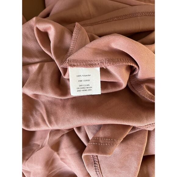 Show Me Your Mumu Caitlyn Ruffle Maxi Dress Rustic Mauve Crisp Dress Size Large - Picture 8 of 8